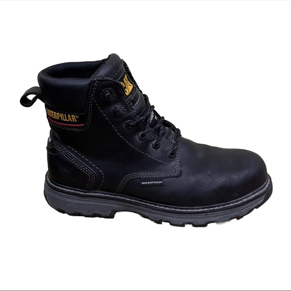 Caterpillar Mens Precision Comp Toe Waterproof Work & Safety Boots Black 9 Wide - Picture 4 of 10